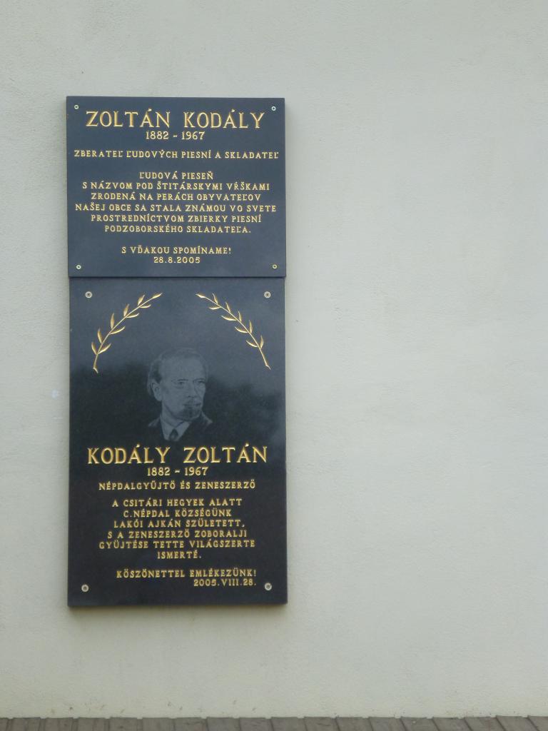 Kodály Zoltán emléktábla