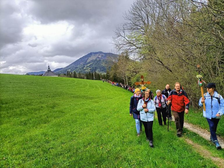 Gyalogos zarándokok Mariazellben