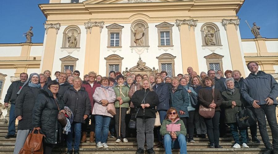 A zarándokok csoportja Olmützben (Fotó: Mária Út Felvidéken)