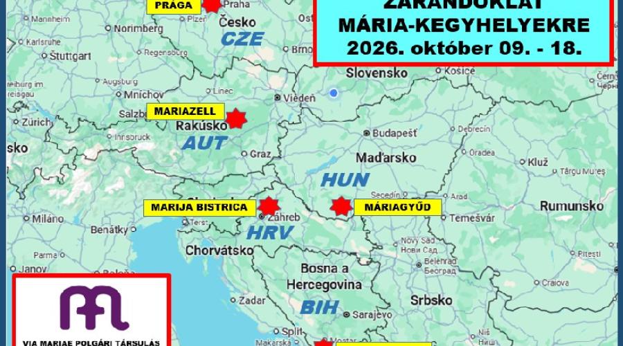 Térkép - Zarándoklat Mária-kegyhelyekre