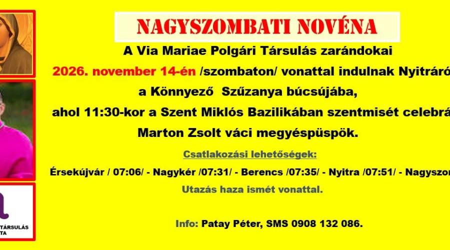 Vonattal a Nagyszombati Novénára